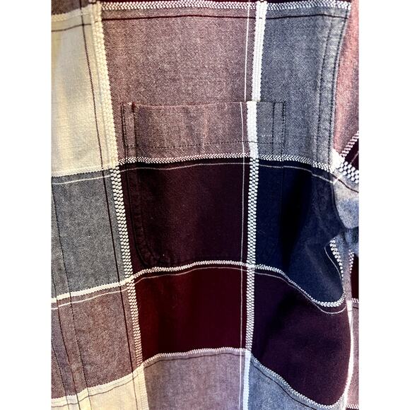 Fiorlini International, Plaid, Zip front shirt, collar, L - Picture 3 of 9